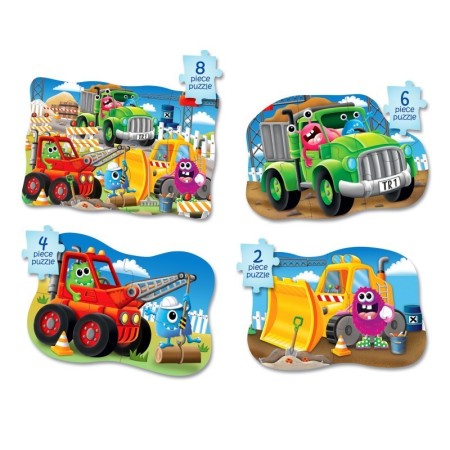 Set primele mele 4 puzzle-uri Monster truck 2-5 ani